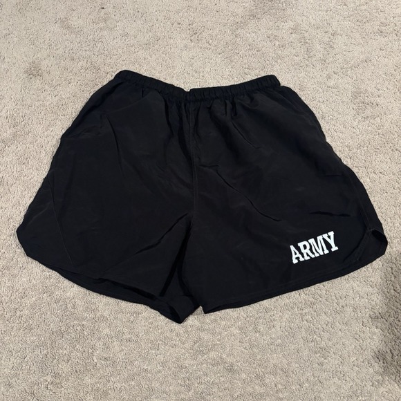 U.S. Army Other - VINTAGE US Army Short Men Large Black PT Fitness Uniform Trunks Performance